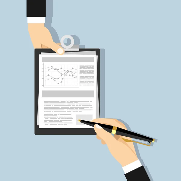 depositphotos 179875810 stock illustration sign document businessman holding pen